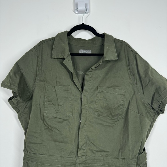 Torrid Romper Twill Deep Depths Utility Button Front Cargo - Picture 2 of 11